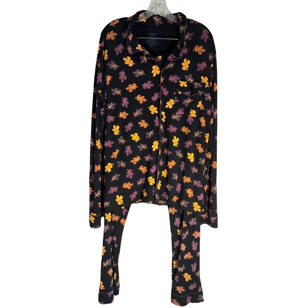 Me Undies Leaf Leaves Long Sleeve Pajama Set XL